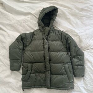 Everlane ReNew Puffy Puff Jacket - Green - S